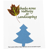 Tarjeta postal de papel semillado con forma de árbol y logotipo personalizado, 4x5, plantable, biodegradable, ecológica, para envíos, regalo, venta al por mayor