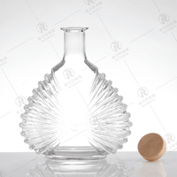 Fournisseur d'usine Offre Spéciale forme unique 500ml 750 ml bouteilles de vodka whisky créatives bouteilles de vin en verre