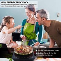 Cuisinière à induction électrique automatique 1000W-2000W, grande bobine chauffante, contrôle tactile par capteur, écran LED, étanche, usage domestique