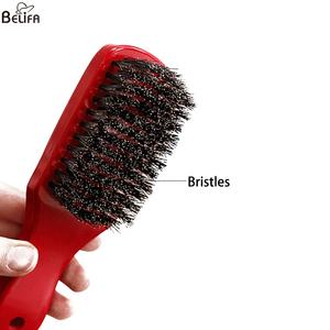 Silifa-peigne à barbe pour hommes, fabricants, vente en gros, brosse à poils de sanglier, manche en bois, noir, poils de barbier <span class=keywords><strong>sauvage</strong></span>, brosse à barbe pour hommes - Product Image 4