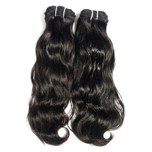 Cheveux Humains Vierges Indiens Non Traités Remy à Prix Abordable, Texture Ondulée, Double Trame Faite à la Machine, 100g, Vente en Gros Directe Usine pour Tissage de Cheveux - Product Image 1