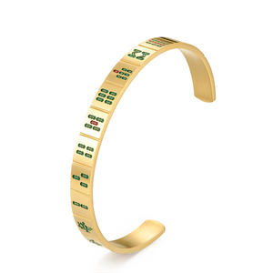 Pulsera de Mahjong de Estilo Chino con Tendencia Nacional, Diseño Personalizado de Nicho, Trece Orfanes, Color Puro, Tarjeta Ganadora de Pardales - Product Image 1