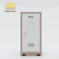 WC public mobile en conteneur, cabine de toilettes compostables portable pour camping extérieur, design moderne, pour une personne, type appartement