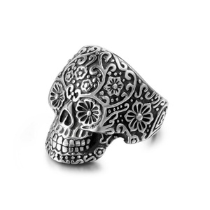 Wholesale 316L Stainless Steel Hip Hop <b>Ring</b> Goth Viking <b>Titanium</b> Skull <b>Ring</b> Waterproof Designer Fashion Men's Engagement Copper - Product Image 6
