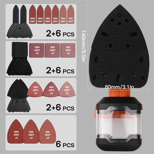 Ponceuse triangulaire à batterie lithium rechargeable pour le polissage de meubles, le travail du bois et le ponçage de mastic, multifonctionnelle pour la maison - Product Image 4