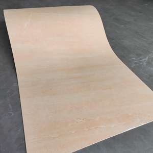 ألواح جدارية ثلاثية الأبعاد حديثة كبيرة الحجم بلون بني فاتح مرنة ورقيقة وخفيفة الوزن مقاومة للحريق ومضادة للماء من الرخام الصناعي للكسوة الداخلية والخارجية - Product Image 1