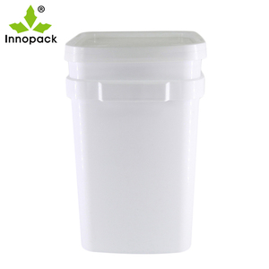 8.5 Gallon Food Packaging square <b>Bucket</b> <b>with</b> <b>Lid</b> for Shampoo Laundry Detergent - Product Image 1