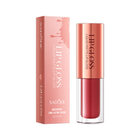 SADOER Gloss à lèvres liquide mat 12 couleurs Nuances Cherry Cheesecake Longue tenue Imperméable Changeant de couleur Facile à appliquer 2g