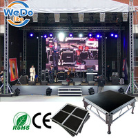 Scène Portable d'Extérieur en Aluminium 4x8 pour Événements, Podium Facile à Installer, Plateforme pour Concerts, Églises et Mariages