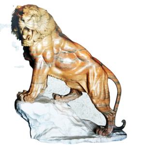 Escultura de Tigre de Mármol Tallada en Piedra para Jardín - Product Image 1