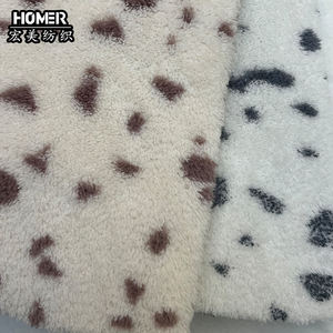 Tela cepillada terciopelo faconne de doble cara 320gsm tela Sherpa con estampado de patrón personalizado para manta de viaje chaqueta de ropa de casa - Product Image 1