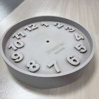 Jam dinding beton kustom Modern mewah, jam Digital dinding Nordik semen