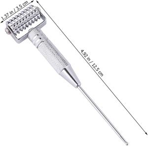 Rouleau d'<span class=keywords><strong>aiguille</strong></span> de Derma en <span class=keywords><strong>cuivre</strong></span> pour les traitements corporels <span class=keywords><strong>Acupuncture</strong></span> Sonde d'oreille Sonde auriculaire élastique Massage Acupression Stylo Bâton Sac - Product Image 4
