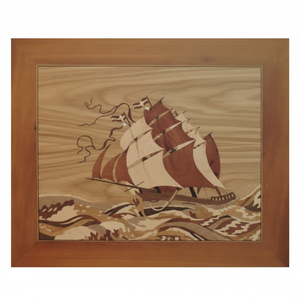 Cadre mural suspendu en bois starsia Double, Rose, Art - Product Image 1