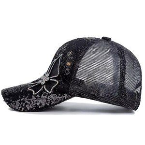 Casquette de baseball ajustable style coréen tendance 2025 avec nœud en cristal et protection solaire, personnalisable avec logo - Product Image 6