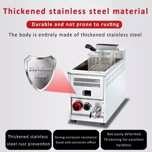 Machine à frire en acier inoxydable à réservoir unique <span class=keywords><strong>8L</strong></span> GPL pour restauration <span class=keywords><strong>friteuse</strong></span> à <span class=keywords><strong>gaz</strong></span> friteuses à <span class=keywords><strong>gaz</strong></span> pour restaurant - Product Image 4