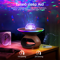 Lampe de table rechargeable par USB avec projecteur RGB, chargeur de téléphone sans fil, lampe de bureau, haut-parleur musical, lampe de chevet LED, décoration intelligente pour la maison