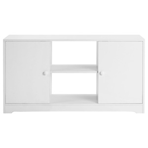 Mueble para TV con Gabinete de Almacenamiento Blanco y Negro, Capacidad de Carga de 15 kg, para Uso Doméstico - Product Image 1