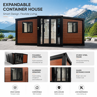 Maisons extensibles de 20 pieds avec deux chambres et une salle de bain, maisons préfabriquées rapides à installer et personnalisables