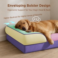 Lit pour chien personnalisé, solide et élégant, imperméable, en velours cristal, mousse orthopédique, housse amovible, canapé pour animaux de compagnie, OEM ODM, vente en gros