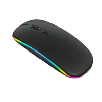 Mouse BT nirkabel, Portabel Mini ultra-tipis ergonomis vertikal dapat diisi ulang pelacakan optik untuk laptop produk stok
