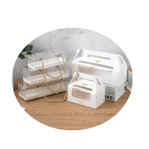 Rectángulo rollo <span class=keywords><strong>suizo</strong></span> mousse pastel <span class=keywords><strong>postre</strong></span> hornear transparente Cupcake caja de embalaje con asa - Product Image 2