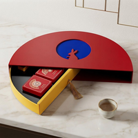 Caja de Regalo de Lujo Personalizada, Caja Rígida Deslizante Semicircular con Recorte de Conejo para Té, Confitería y Marcas de Boutique