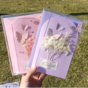 Nouvelle conception de carte 3D en forme de fleur, cadeaux créatifs, carte postale florale, anniversaire, mariage, invitations, carte de vœux, carte pop-up - Product Image 2