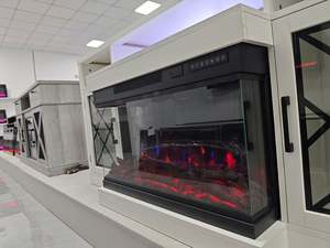 Télécommande de 24 pouces Bouton tactile Cheminée électrique intérieure à <span class=keywords><strong>gaz</strong></span> à 3 faces pour décoration - Product Image 2