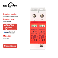CYD1-C40 2P SPD 1+NPE, Fonction de signalisation à distance, Boîtier blanc et rouge, Tension/Amperage personnalisables, Pour installation dans un coffret électrique