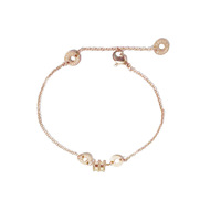 Thắt Lưng Nhỏ Xinh Xắn Mạ Vàng Thép Không Gỉ Trung Chuyển Hạt Đơn Giản Thủy Triều Thích Hợp Thiết Kế Phụ Nữ Rose Gold Bracelet