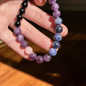 Natural Stone <b>Bracelet</b> Colorful Glass <b>Beaded</b> Meditation Jewelry Expert In-house Production Custom Sample Making - Product Image 1