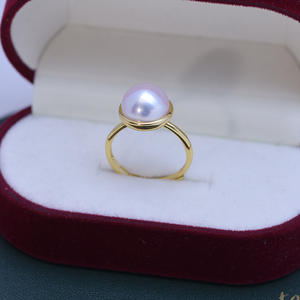 Anillo de Perla Impecable de Luz Intensa de 10-11 mm de Danshui Mabei con Borde de Plata S925, Anillo de Venta al por Mayor - Product Image 2