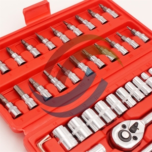 46pcs Multi-Functional Auto Repair <strong>Wrench</strong> <strong>Set</strong> Universal Manual Tool Box <strong>Small</strong> Hand Tools Including Socket <strong>Set</strong> - Product Image 5