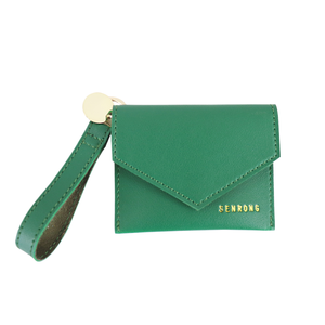 Petit portefeuille en cuir coréen pour étudiants, porte-monnaie de bureau, sac de rangement avec fermeture à bouton - Product Image 1