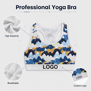 Soutien-gorge de sport à dos nageur à imprimé artistique Montagne enneigée - Soutien premium à séchage rapide pour les amateurs de yoga, de gym et d'aventure - Product Image 2