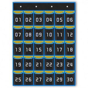 Numbered Classroom Pocket Chart for Cell Phones and Calculator Holder Hanging Wall Door Organizer - Product Image 2