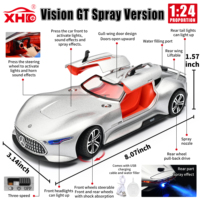 1:24 Maßstab Vision GT Diecast-Auto-Spielzeug mit Sprühfunktion, Legierungsmetall-Auto mit Rückziehfunktion, Licht & Musik – Sammlerstück
