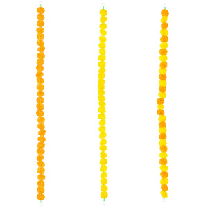 Gran oferta, hebras largas, flores de caléndula artificiales, guirnalda de caléndula de plástico de 5 pies para decoración de manto de fiesta de boda - Product Image 6