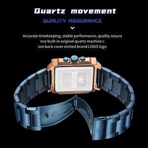 OLEVS 2958 Orologio al Quarzo Quadrato con Quadrante a Ragnatela, Impermeabile, Orologio da Uomo con Motivo a Ragno, Originale Luminoso con Cinturino in Acciaio Inossidabile, Orologio Sportivo - Product Image 4