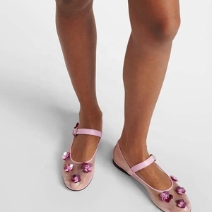 Women 3D Flowers Sandals Ladies Causal Breathable Pumps Girls Middle Buckle Strap Flat Mesh <b>Shoes</b> - Product Image 2