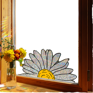 Wholesale Iridescent Static Cling PVC UV Printed Sunflower Bee <b>Window</b> Stickers Sun Catcher Home Decor Glass <b>Decals</b> - Product Image 3