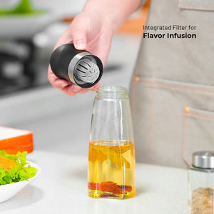 ขวดแก้วแบบแช่สำหรับทำอาหารในครัวแบบเปิดอัตโนมัติขวดแบบมีฝาปิดอัตโนมัติพร้อมหัวจ่ายน้ำมันมะกอกและน้ำส้มสายชู - Product Image 5