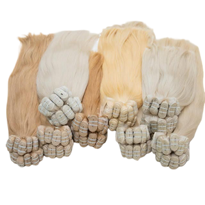 Alta calidad nueva longitud personalizada extremos completos todos los colores máquina teñida doble trama cabello virgen 100g trama de cabello vietnamita - Product Image 2