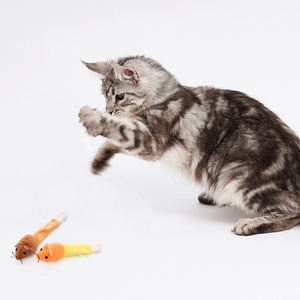 Wholesale New Design Interactive Cat Squeaky Multicolor Toy Catnip Long-Tail Mouse Shaped <b>Plush</b> Cats Toy Playing Sound Crinkle - Product Image 6