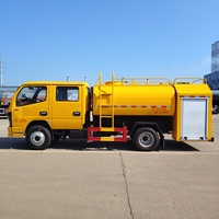 Camion-citerne compact Dongfeng 3800L pour la lutte contre les incendies avec cabine 2+3 places et pompe auto-amorçante, prêt à l'exportation