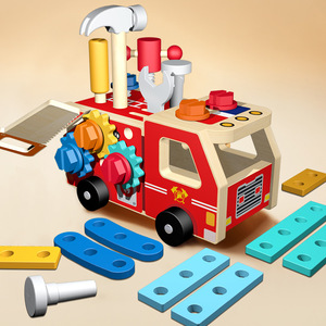 Juguete Educativo de Madera para la Primera Infancia, Herramienta de Simulación de Coche, Desmontaje y Montaje de Tuercas y Tornillos, Habilidades Prácticas, Regalo Educativo - Product Image 2
