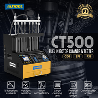 Máquina Limpiadora y Probador de Inyectores de Combustible de 6 Cilindros Autool CT500 GDI/EFI/FEI Herramienta de Diagnóstico y Analizador para Automóviles y Motocicletas