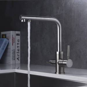 360 Rotating Swivel in 1 Drinking Water Filter 3 Way Mixer Tap Chrome Plated Kitchen Sink Faucet - Product Image 6