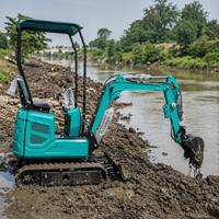 Mini-excavatrice à système de refroidissement avancé pour de longues heures de travail dans des environnements à haute température, petite pelle sur chenilles hydraulique